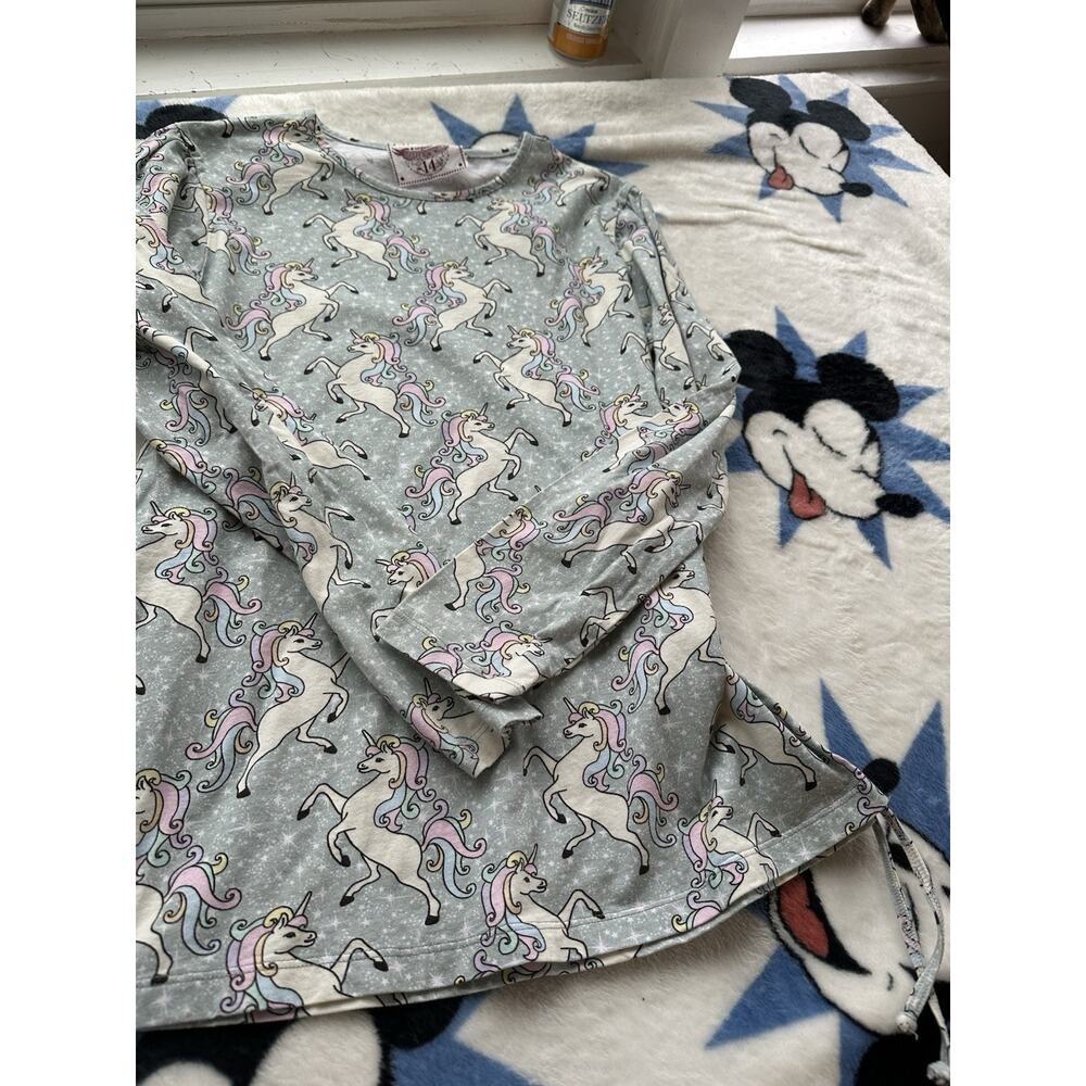 Girls Size 14 Paper wings Tunic Shirt Unicorn Print